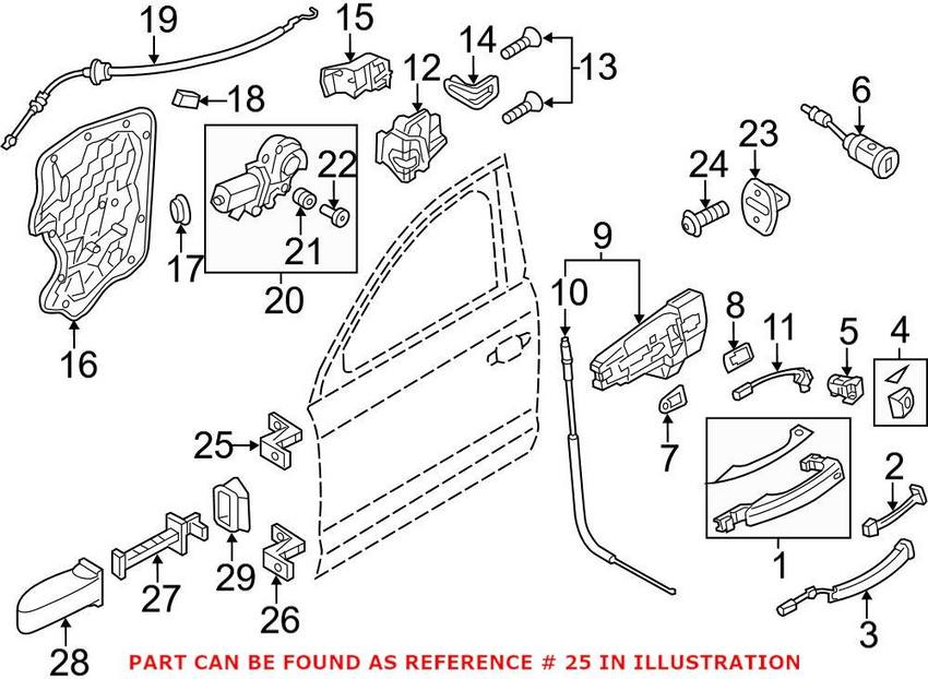 Audi Door Hinge 4H0831401A